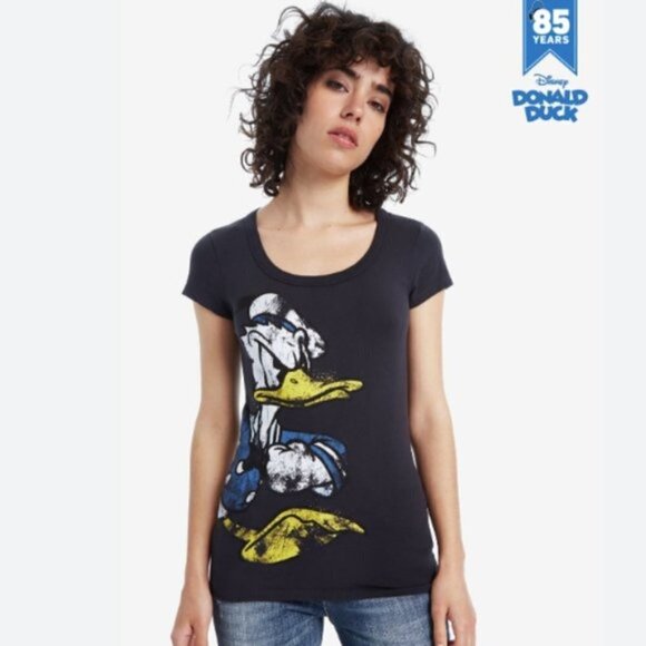 Desigual x Disney Angry Donald Short-Sleeve T-Shirt Sz S - Picture 1 of 10